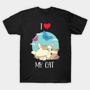 I Love my Cat - Ich liebe meine Katze T-Shirt